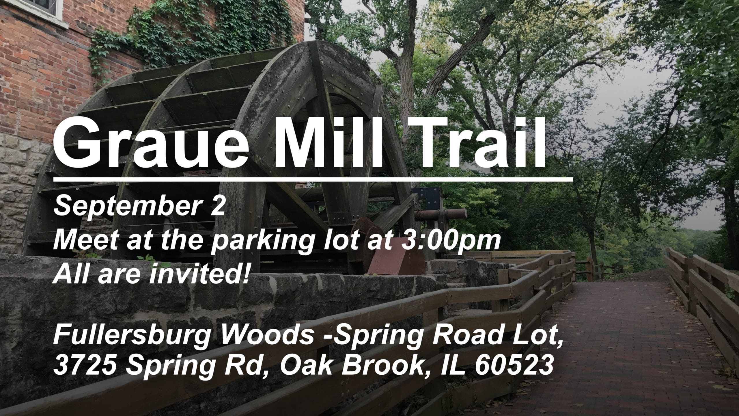 Featured image for “You’re Invited: Hiking at Graue Mill Trail!”