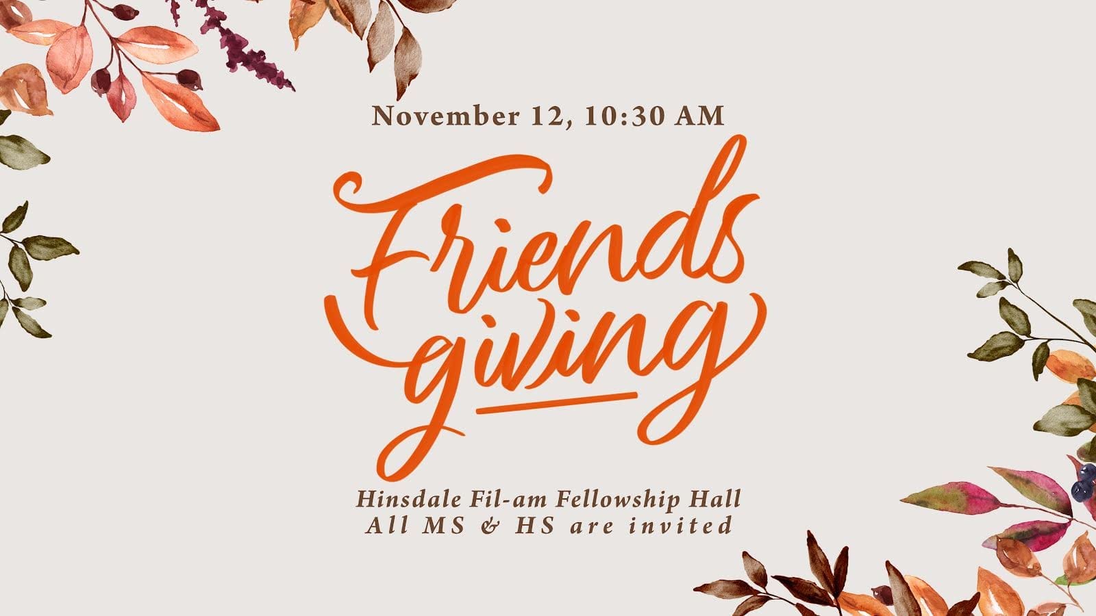Featured image for “Friendsgiving: All Middle School & High School Invited!”